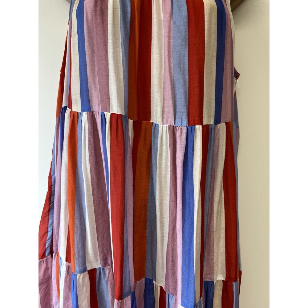 Xirena Eva Sleeveless Dress Women's Small Multicolor Stripe Soft Pockets Midi - Picture 2 of 11